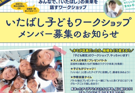 いたばし子どもワークショップ　メンバー募集のお知らせ
