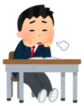 イラスト：やる気のない男子学生