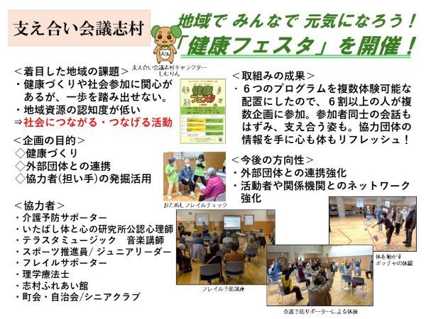 志村地区の取り組み状況