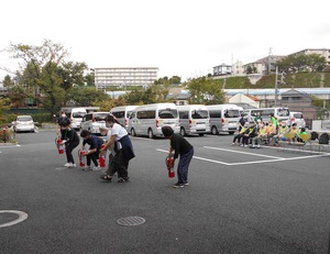 写真：防災訓練見学の様子