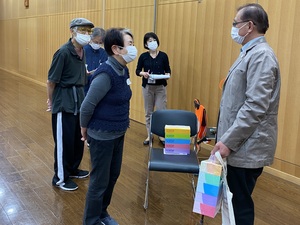 写真:認知症声掛け訓練の様子