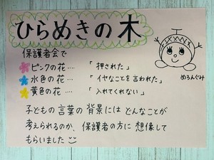 写真：ひらめきの木の説明