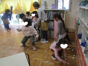 5歳の豆まき