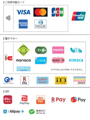 利用可能な決済方法