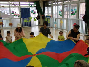 音楽に合わせてパタパタ