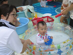 水あそびの様子