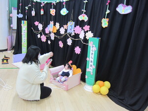 特急車にのったひよこクラブのおともだちの写真