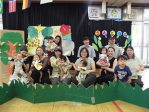 うんどう会の集合写真