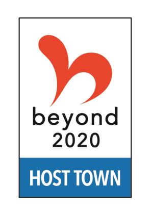 ロゴ：beyound2020 HOST TOWN