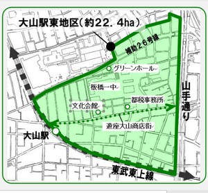 大山駅東地区地区計画の区域