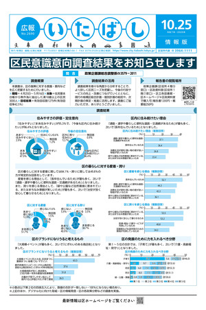 表紙：広報いたばし（令和7年10月25日号）