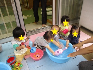 ひよこ組水遊び