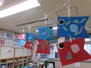 3歳児クラスのこいのぼり