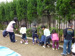 写真2:もりのかくれんぼの様子