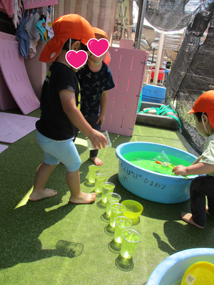 2歳児水遊び