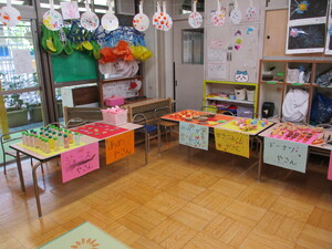4歳児クラスのお店屋さんごっこ