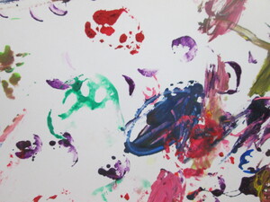 画像:野菜のスタンプで描いた絵