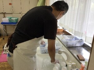 写真：ボール洗浄