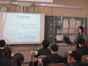 高一中　英語の授業の様子