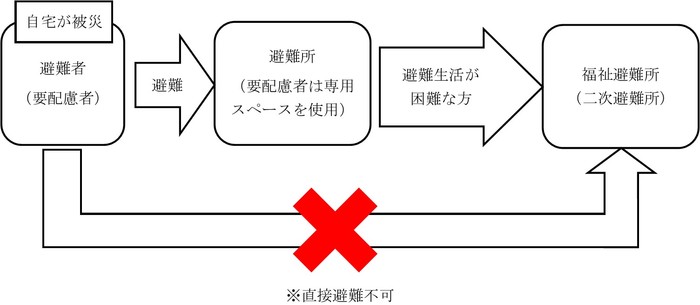 大規模な災害発生時の避難行動（イメージ図）