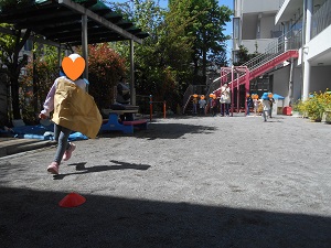 5歳児クラスリレーの様子