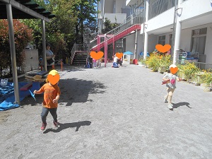 3歳児クラスリレーの様子