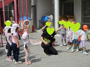 4歳児クラス リレーの様子