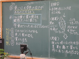 三園小 6年生理科の授業