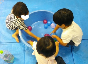 水遊びの様子