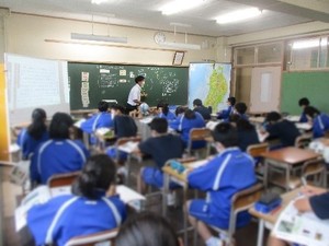 上二中 社会科の授業