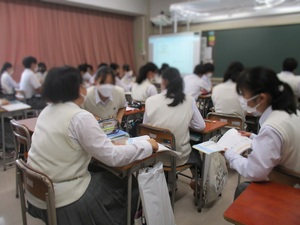 桜川中 数学の授業
