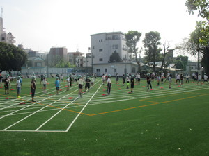 上板小　運動発表会の練習