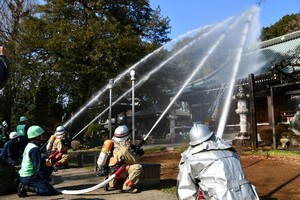 文化財消防演習の様子