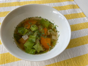 レンジでお手軽野菜スープ