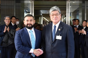 写真：皇太子殿下と坂本区長