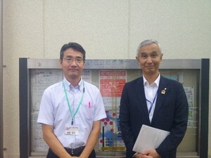 写真:校長先生と