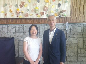 写真:山中校長と
