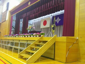 写真:卒業式の会場