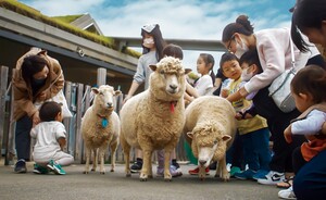 動物とのふれあい