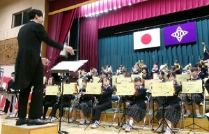 写真：吹奏楽部の演奏