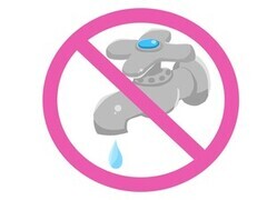 災害時に水道が出なくなるイラスト