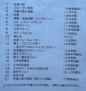 写真：中根橋小学校の運動会