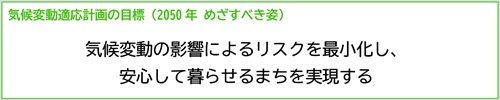 地域気候変動適応計画の目標