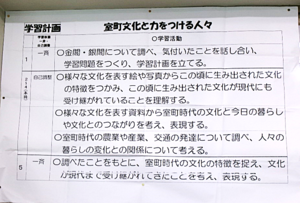写真：6年生の学習計画