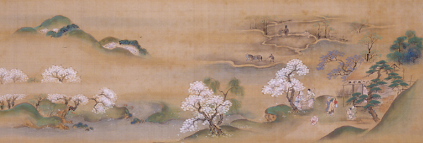 作品：四季風俗図巻　狩野探龍