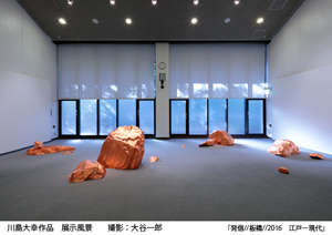 川島大幸作品　展示風景　撮影：大谷一郎　「発信//板橋//2016　江戸-現代」