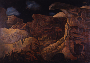 寺田政明《夜（眠れる丘）》1938年　板橋区立美術館蔵
