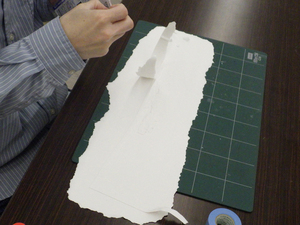 さわる絵本の作りの作業