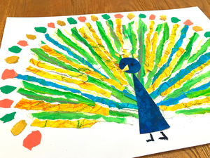 講師の参考作品　みどりのくじゃく