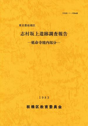 表紙：志村坂上遺跡調査報告【完売】